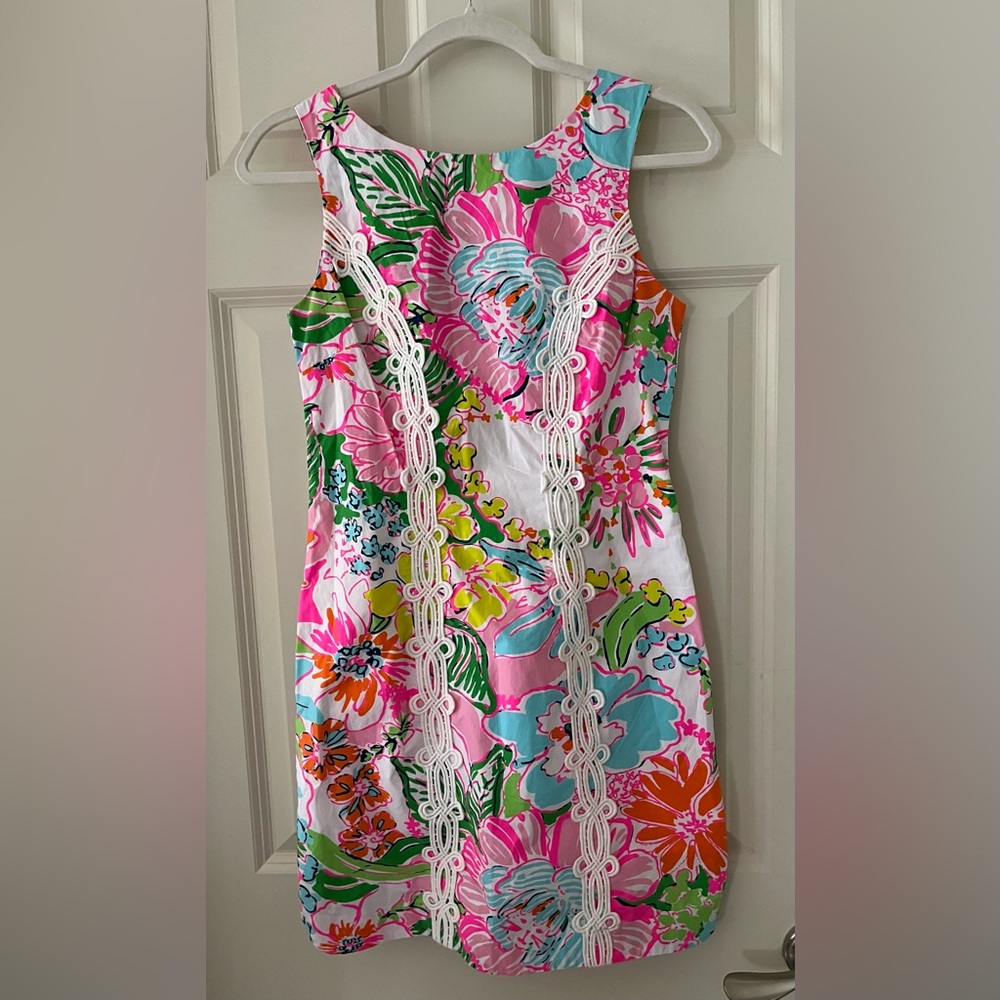 Women’s Lilly Pulitzer for Target floral sleeveless shift dress pink/blue size 4
